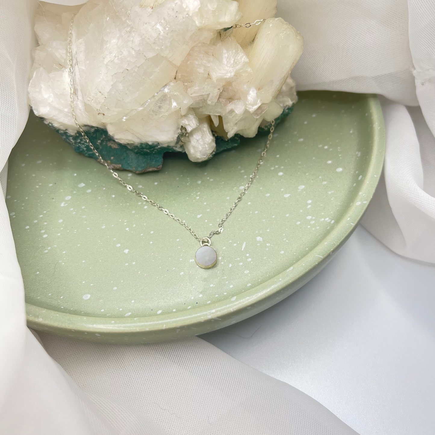 Silver Circle Charm Necklace